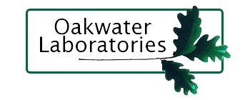 Oakwater Laboratories logo with oak leaves